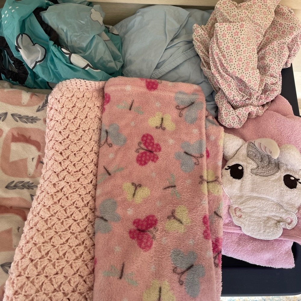 Bundle of baby blankets